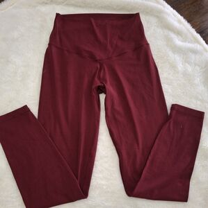 Aerie Chill Play Move Burgundy  High-Waisted Leggings Size M